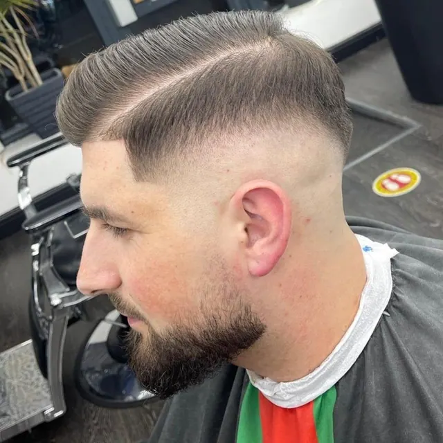 A side part and fade at Joe's